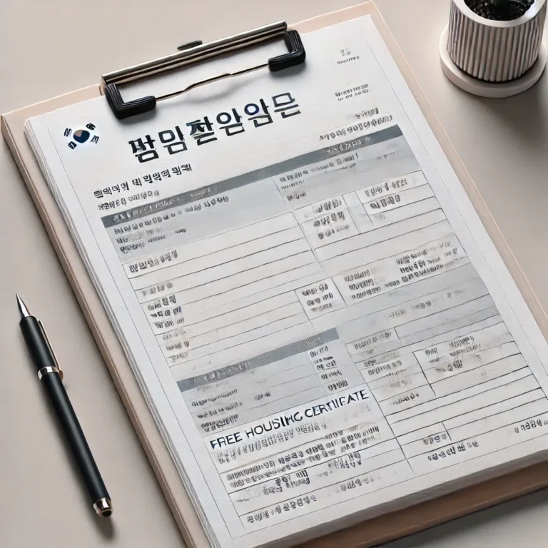 근로장려금 무상거주 확인서