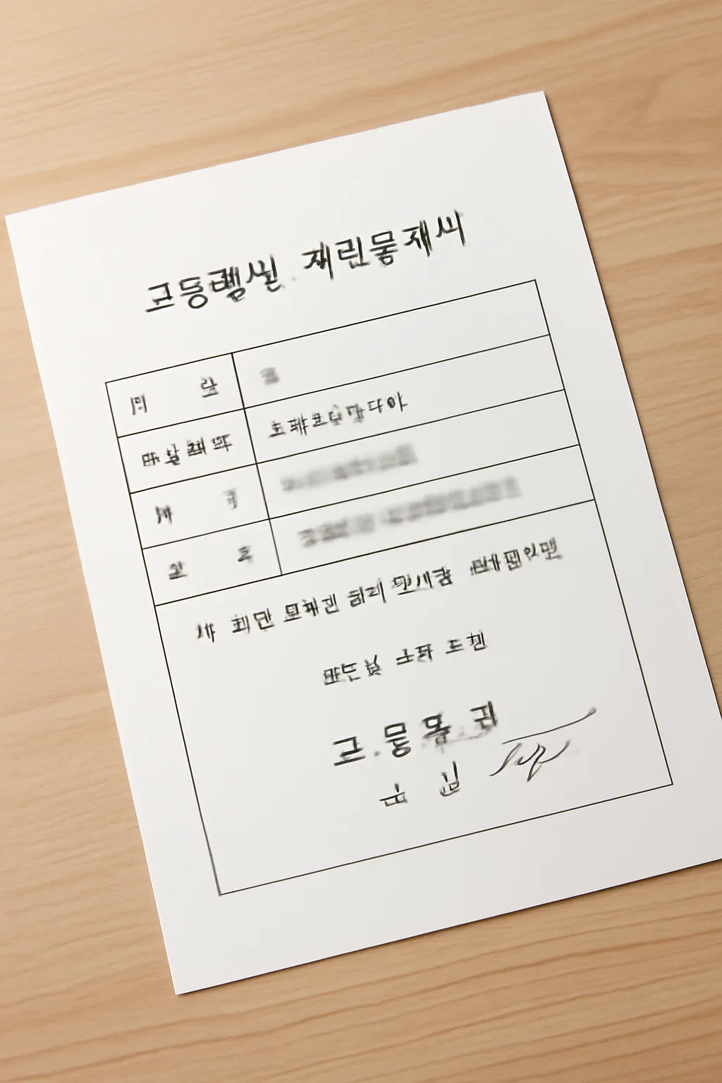 고등학생 재학증명서
