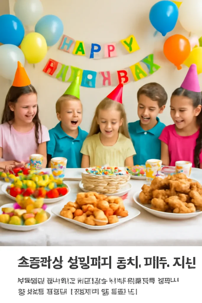 초등학생 생일파티 음식