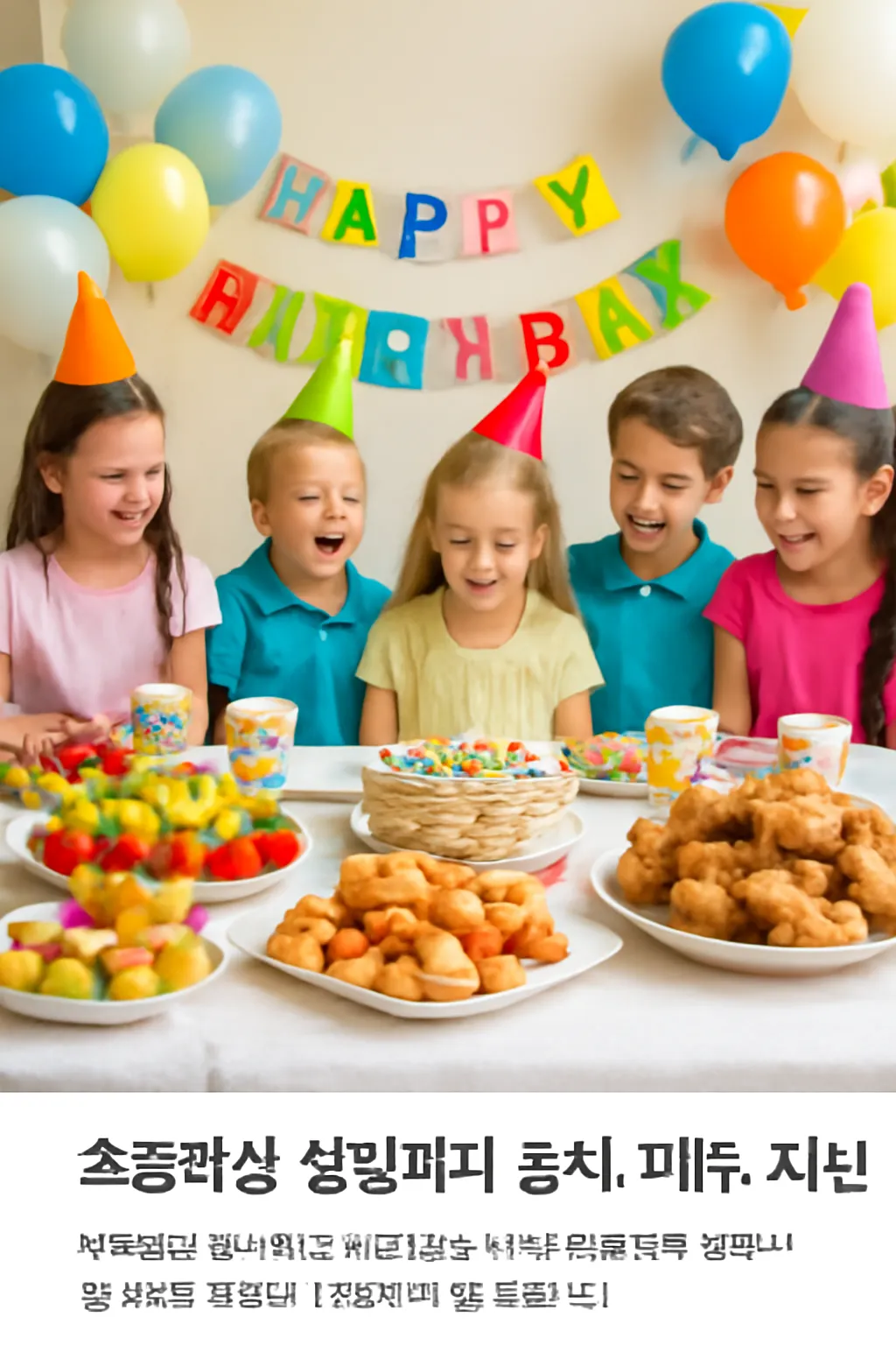 초등학생 생일파티 음식