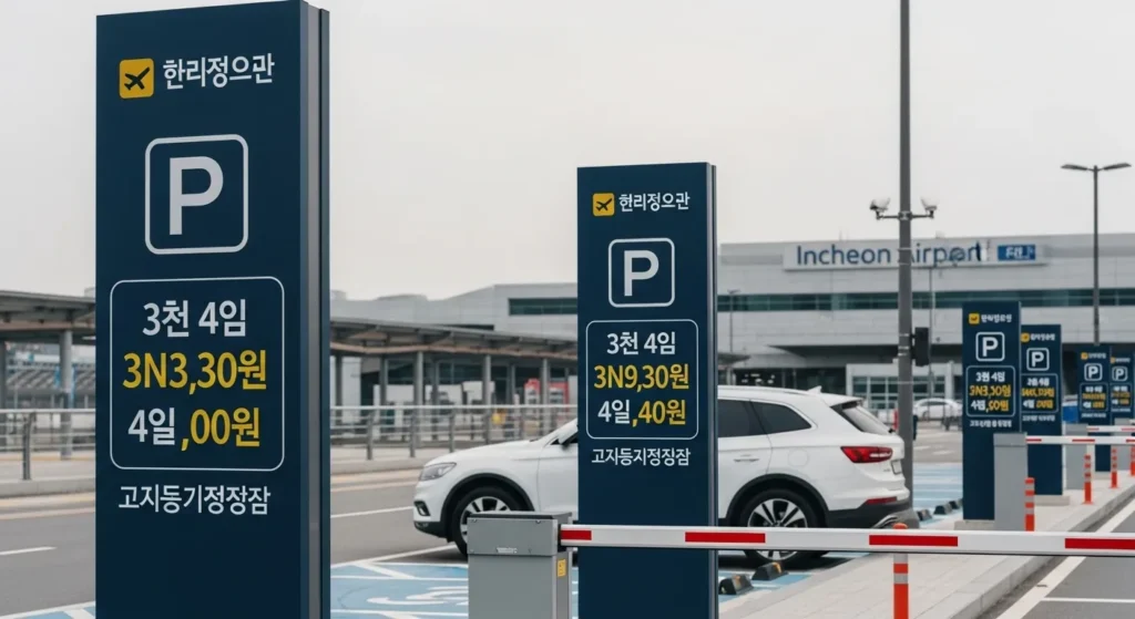 인천공항 주차요금 3박4일