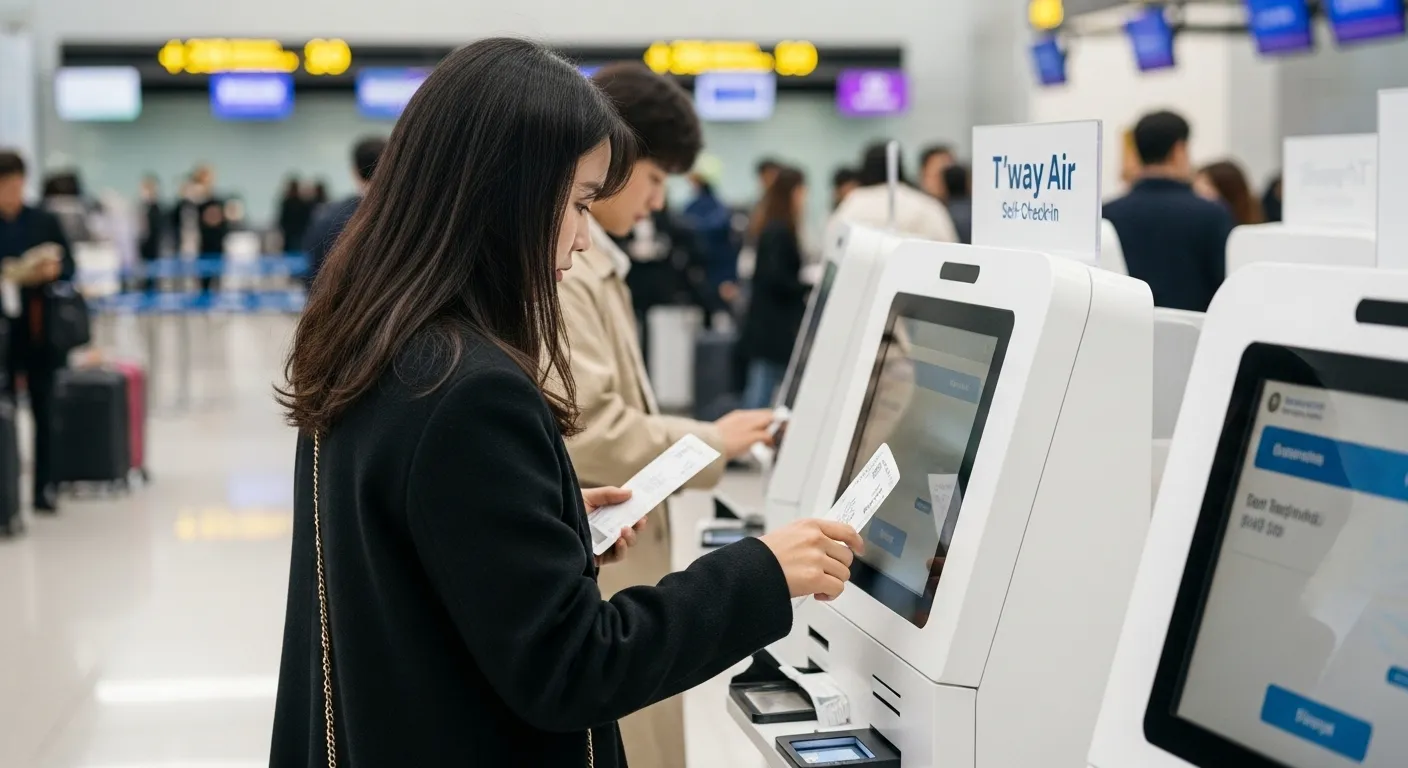김포공항 티웨이항공 셀프체크인