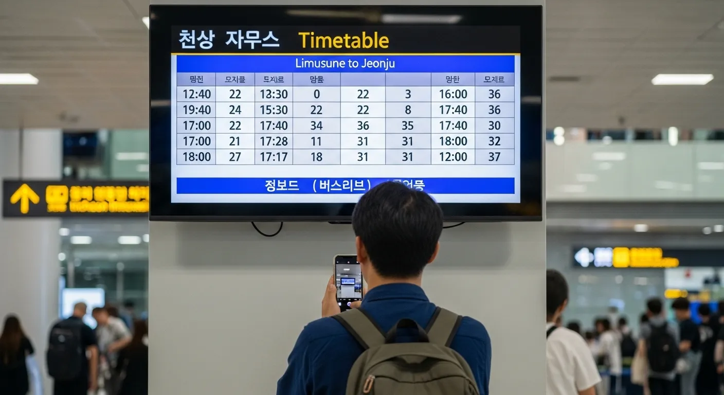 인천공항에서 전주리무진 시간표