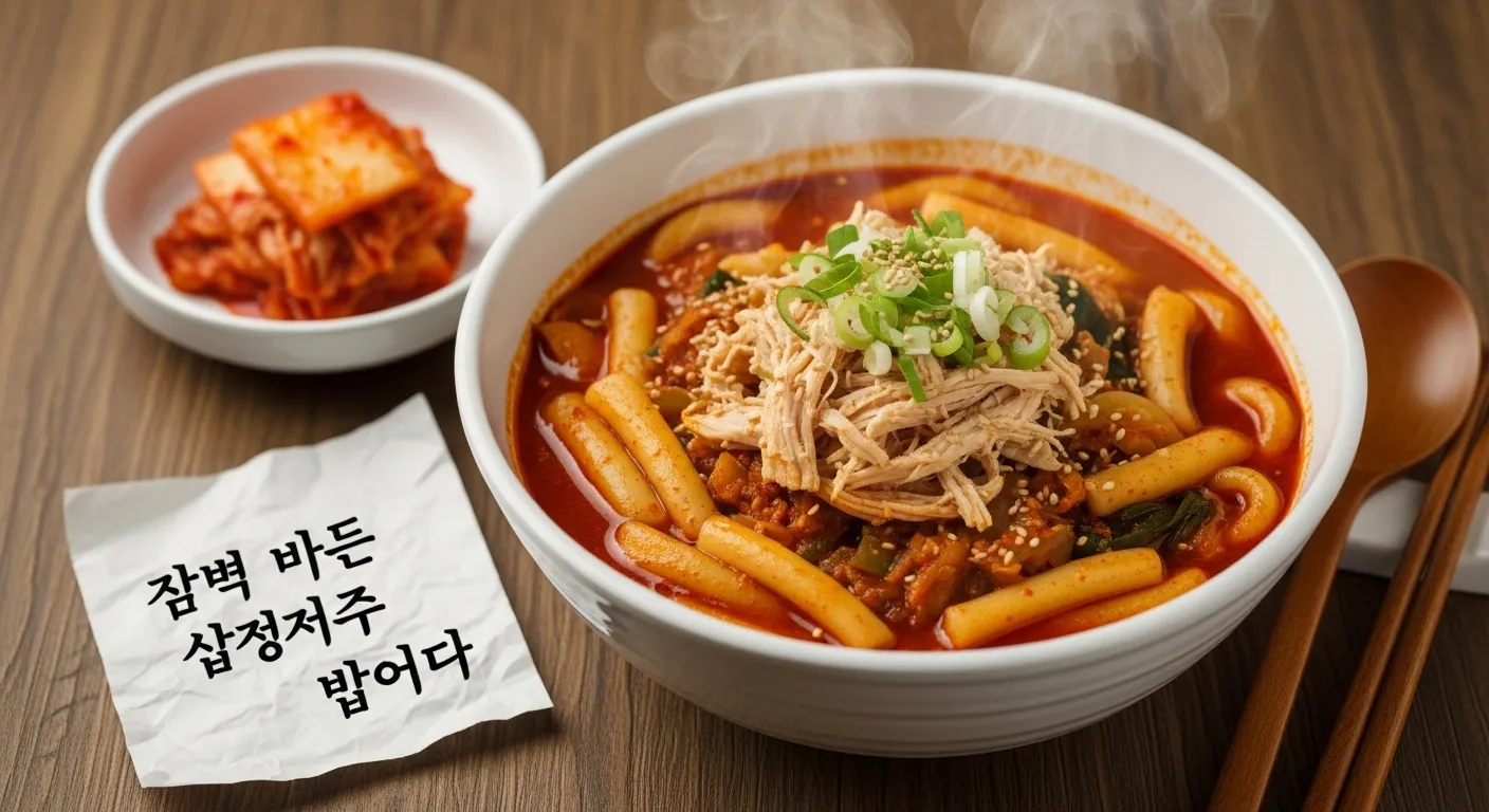 얼큰닭칼국수 초복때 남은 삼계탕 버리지 마세요~