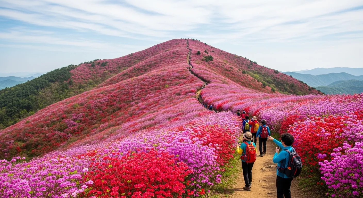 인천 강화도 고려산 진달래