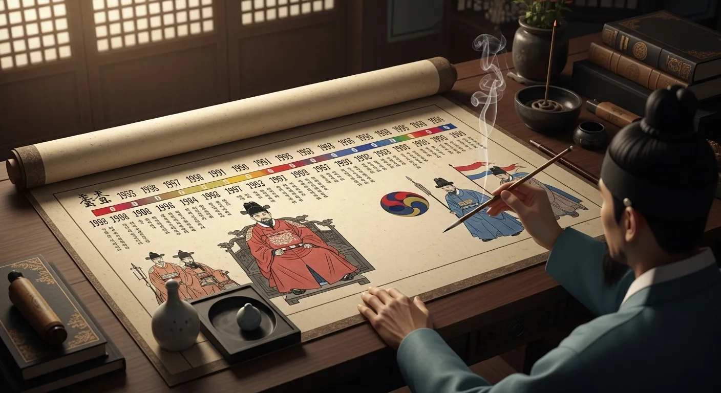 조선 역대 왕들의 집권 기간 및 연도