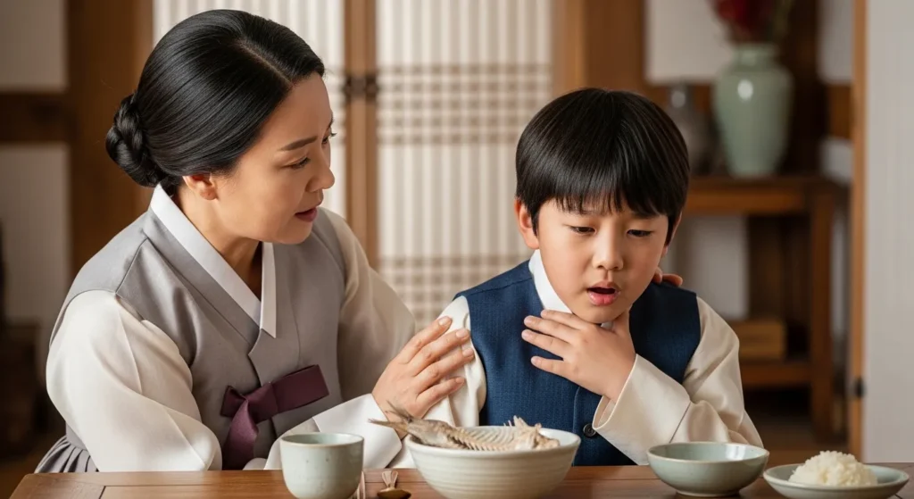 생선 가시가 목에 걸렸을 때의 민간요법